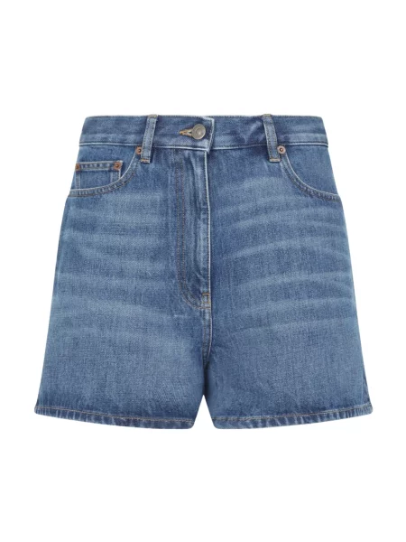 Szorty jeansowe Valentino niebieskie