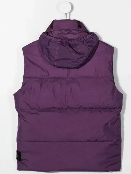 Kamizelka puchowa dziecięca Stone Island fioletowa