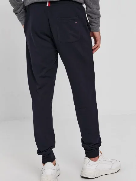 Joggery Tommy Hilfiger frotte z logo niebieskie