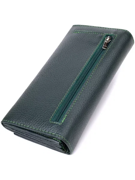 Кожаный кошелек St Leather Accessories зеленый