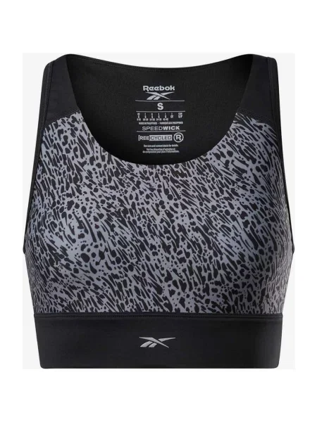 Biustonosz Reebok AOP czarno-szary XXS czarny