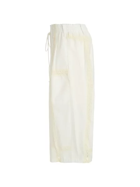 Pantaloni Y's din dantelă alb
