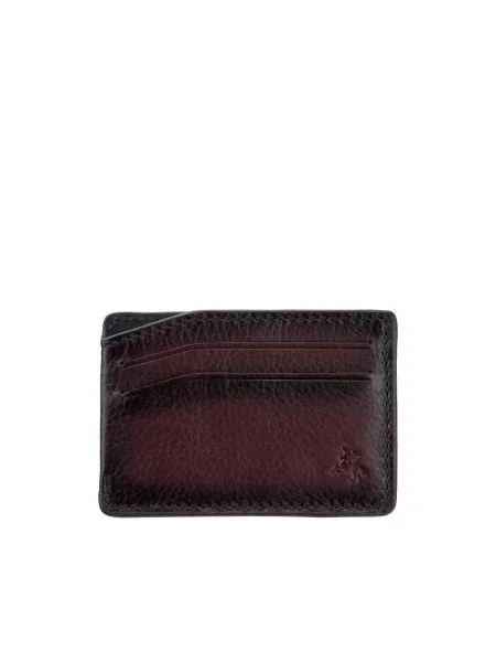 Кожаный кошелек Visconti бордовый