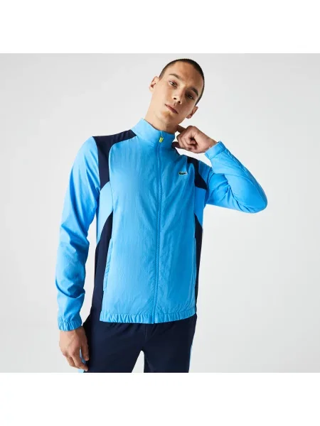 Lacoste Sport Komplet Dresowy Regular Fit Ze Stójką I Blokami Kolorów W Kolorze Niebieskim niebieski