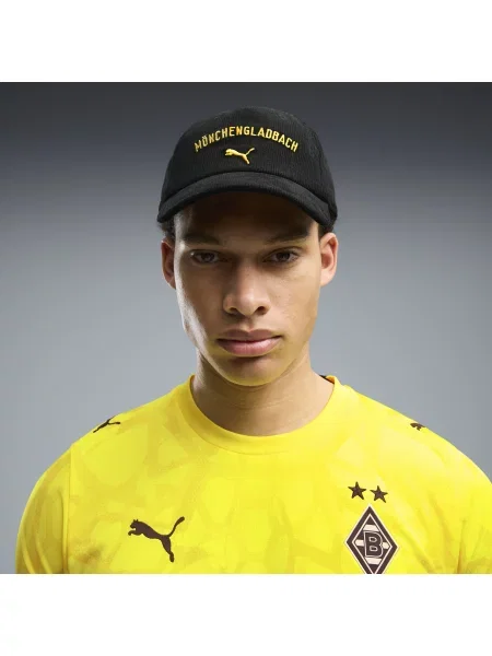 PUMA Sztruksowa czapka Borussia MÃ¶nchengladbach ftblCulture Akcesoria OSFA czarny