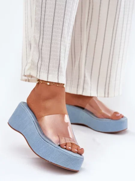 Prozorni kavbojke Boto modra