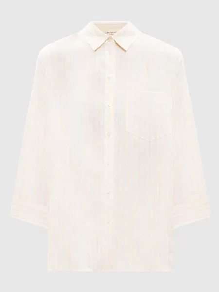 Сорочка PANETTO в смужку з льону Max Mara Weekend жовта