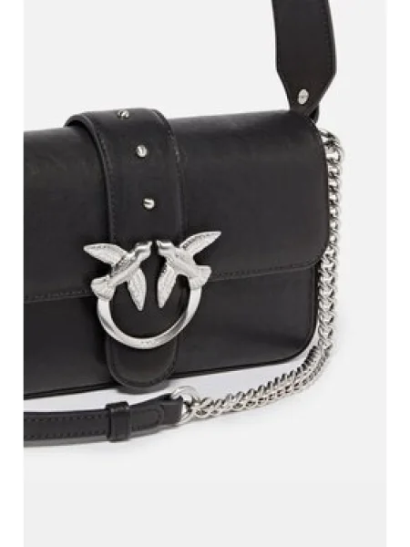 Kabelka PINKO Love One Slouchy Zip Mini AI PLTT čierna