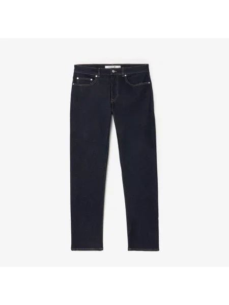 Lacoste Jeansy Slim Fit Ciemnoniebieskie niebieski