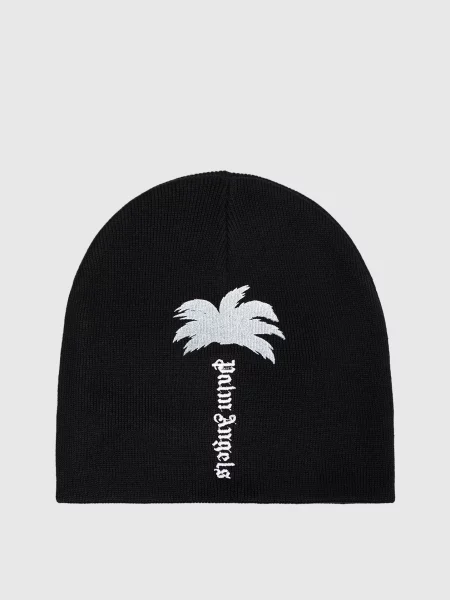 Шапка Palm Angels с вышивкой черная