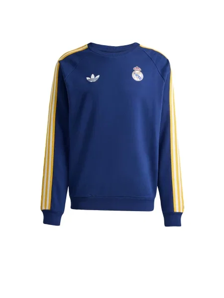 ADIDAS PERFORMANCE Αθλητική μπλούζα φούτερ Real Madrid σκούρο μπλε / κίτρινο λευκό