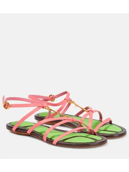Sandale Jacquemus din piele roz