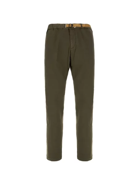 Cu centură pantaloni chino White Sand alb