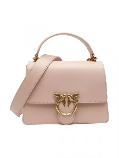 Pinko De piele geantă pe umăr LOVE ONE TOP HANDLE CLASSIC LI roz