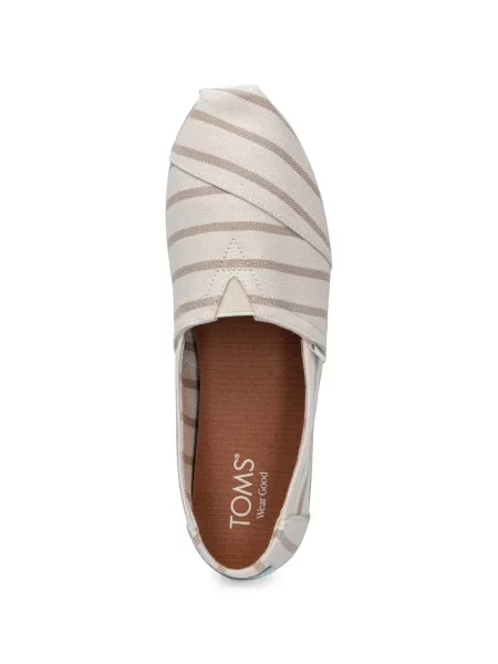 Ριγέ κιλότα Toms slip-on κλασική λευκό