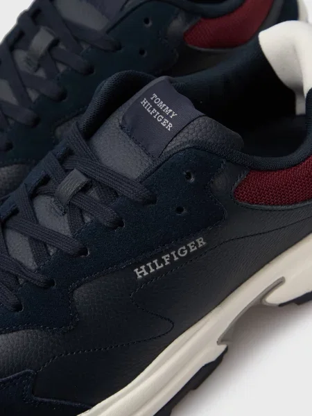 Кожаные кроссовки Tommy Hilfiger синие