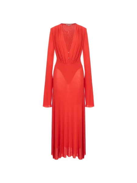 Rochie maxi Manuri lungă de costum roșu