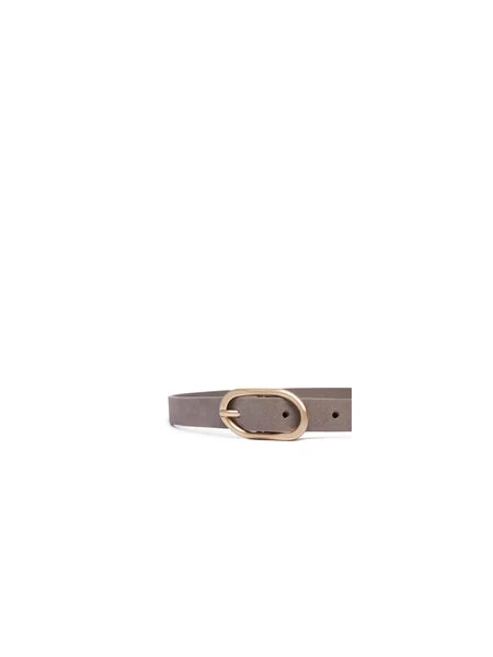 Diržas Calvin Klein Organic Buckle Suede Belt pilka