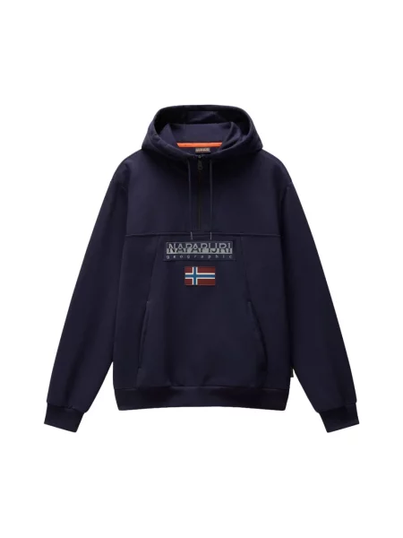 Bluza Napapijri Burgee Half Zip Hooded blu marine niebieska