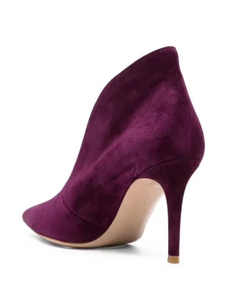 Pantofi cu toc Gianvito Rossi din piele de căprioară violet
