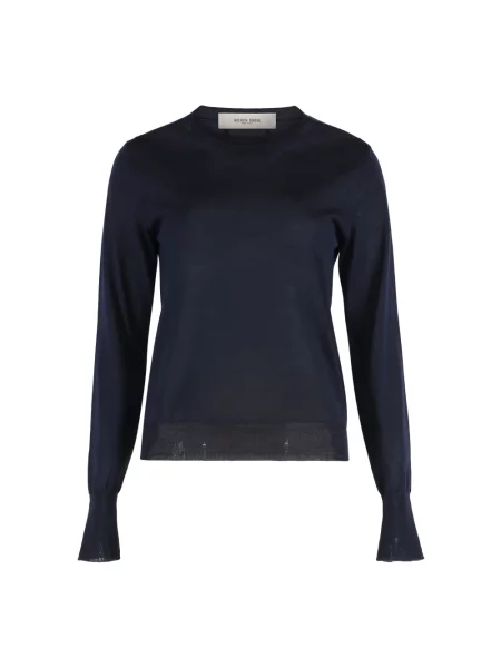 Dzianinowy sweter Golden Goose niebieski