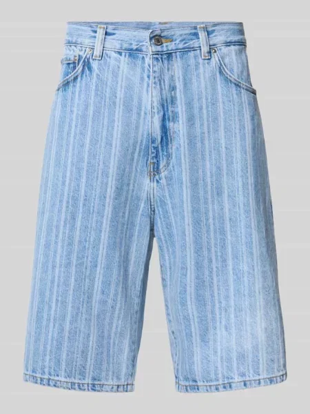 Szorty jeansowe o kroju straight fit z nadrukiem na całej powierzchni model ‘Rylan’ Carhartt Work In Progress niebieskie