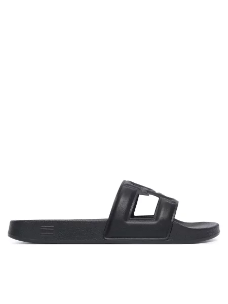 Tommy Hilfiger natikače za žene TH MONOGRAM POOL SLIDE crna