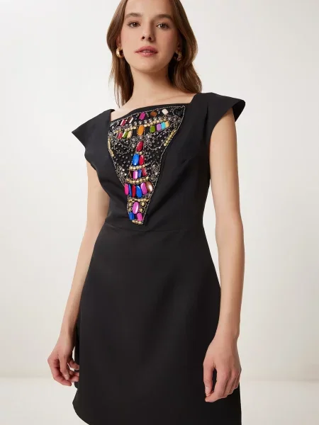 Happiness İstanbul Rochie albastru / roșu argintiu negru