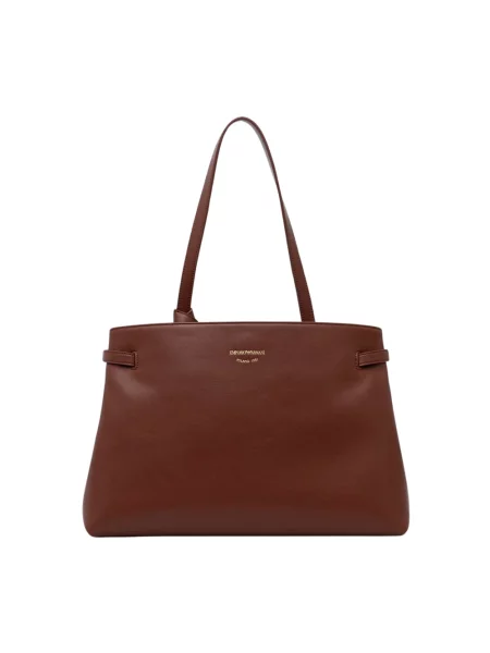 Emporio Armani torebka skórzana brązowa