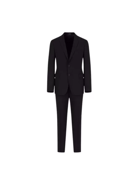 Garnitur Emporio Armani wełniany niebieski