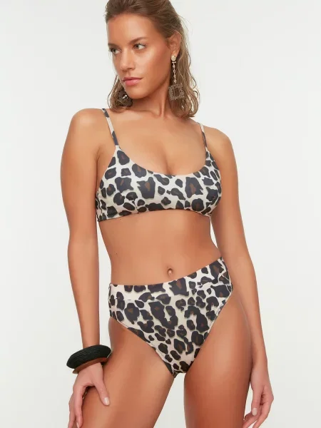 Costum de baie Trendyol gri