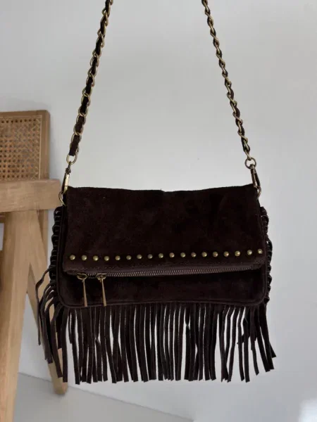 Geanta de piele Boto din piele maro