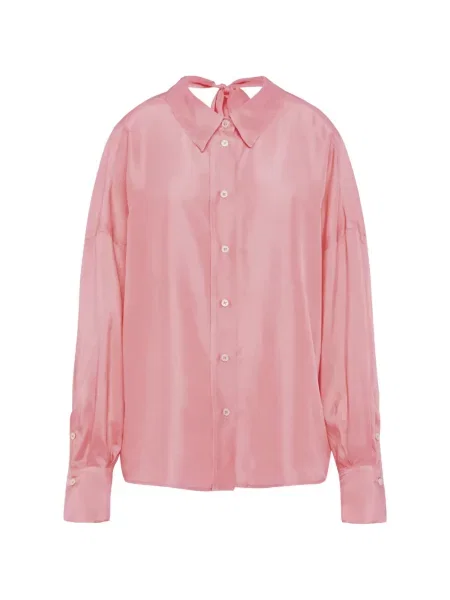 Блуза Tela връзки розово