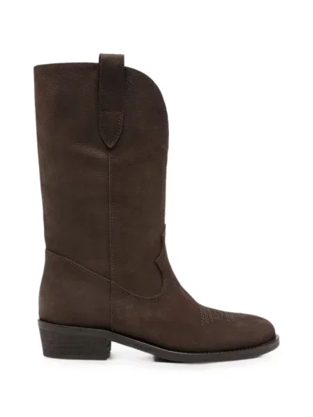 Botine Via Roma 15 cu broderie maro