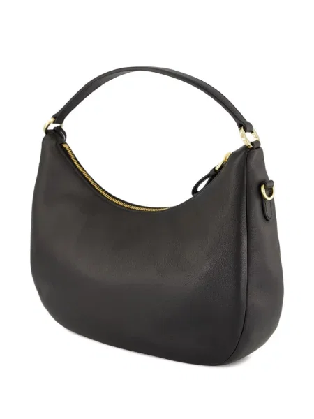 Кожена кожена чанта Prada черно