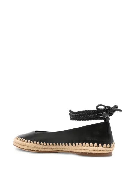 Espadrile Max Mara țesuți cu bretele negru