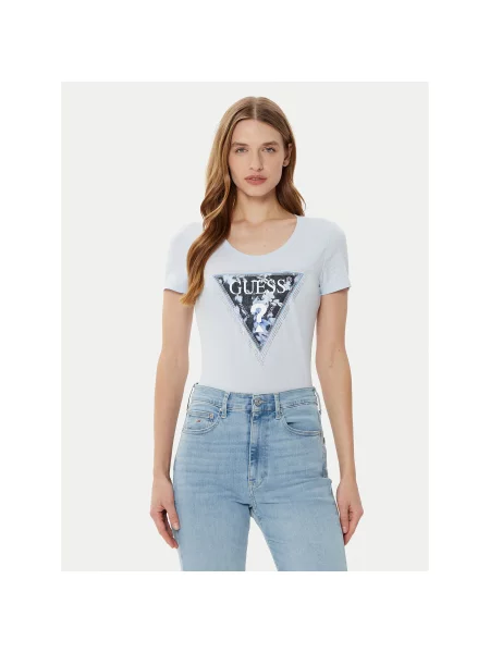Guess Majica Regular Fit modra
