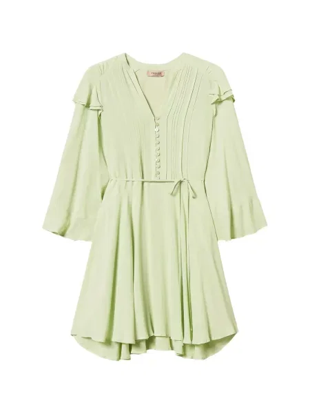 Scurt rochie Twinset cu volane verde