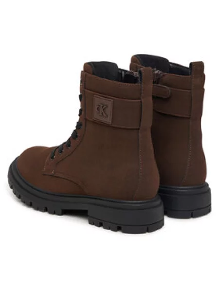 Planinarske cipele Calvin Klein Lace-Up Bootie Tamno smeđa