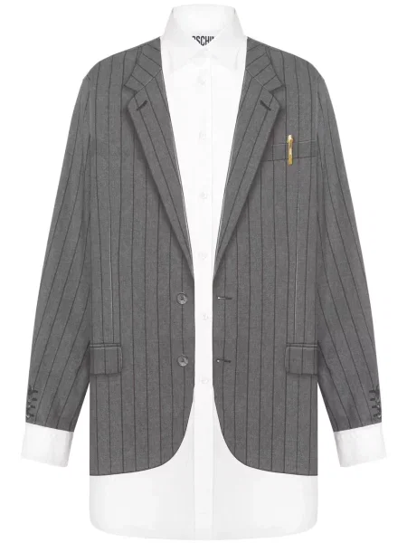 Košile Moschino s potiskem šedá