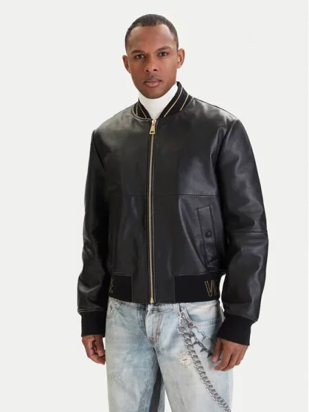 Versace Jeans Couture Kurtka skórzana czarny