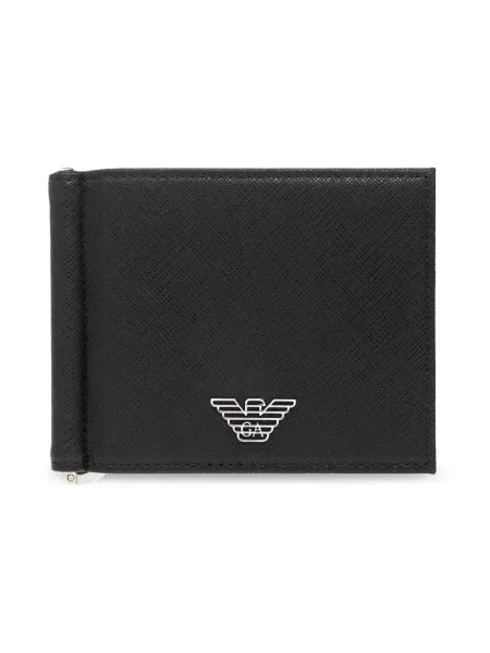Portfel Emporio Armani skórzany czarny