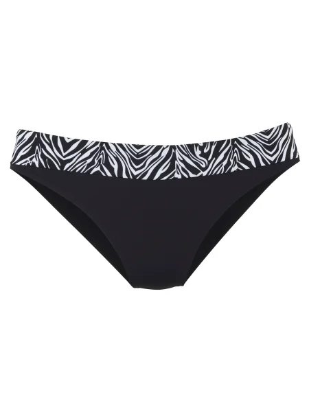 S.Oliver Slip costum de baie negru alb