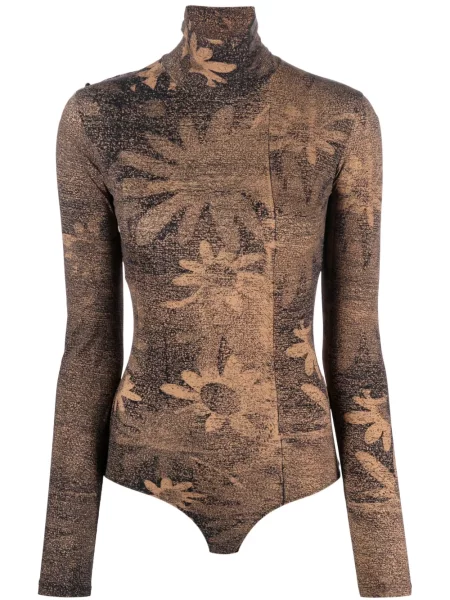 Body Mm6 Maison Margiela cu imagine cu guler înalt
