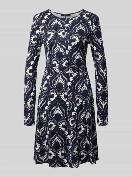 Sukienka casualowa o taliowanym kroju z Mieszanka Model SAVANA' Weekend Max Mara granatowa