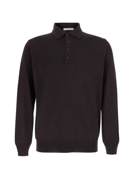 Lung tricou polo Kangra maro