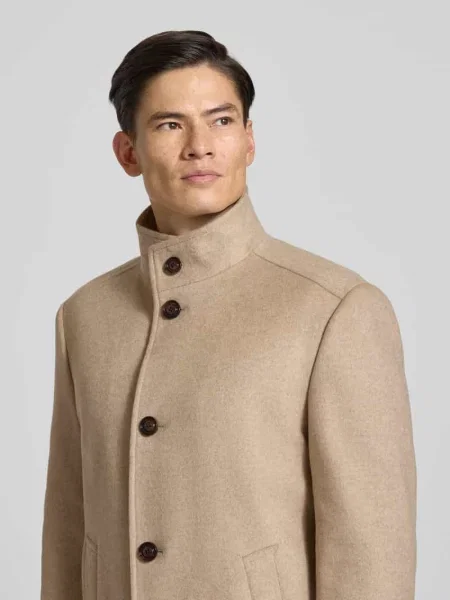 Płaszcz z wysoką stójką model MARAN' Joop! Collection beżowy