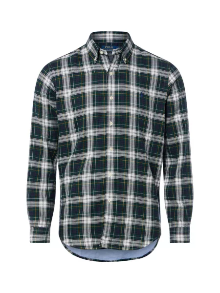 Polo Ralph Lauren koszula w kratę Mężczyźni Regular Fit S zielony