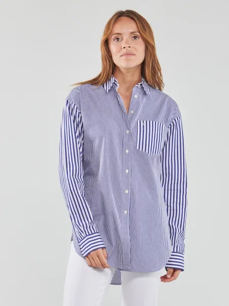 Blúzka Lauren Ralph Lauren modrá