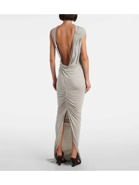 Rochie Rick Owens din jerseu drapată gri